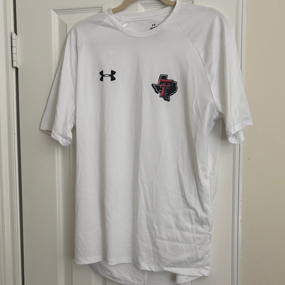 Under Armour White Short Sleeve Tee with Logo